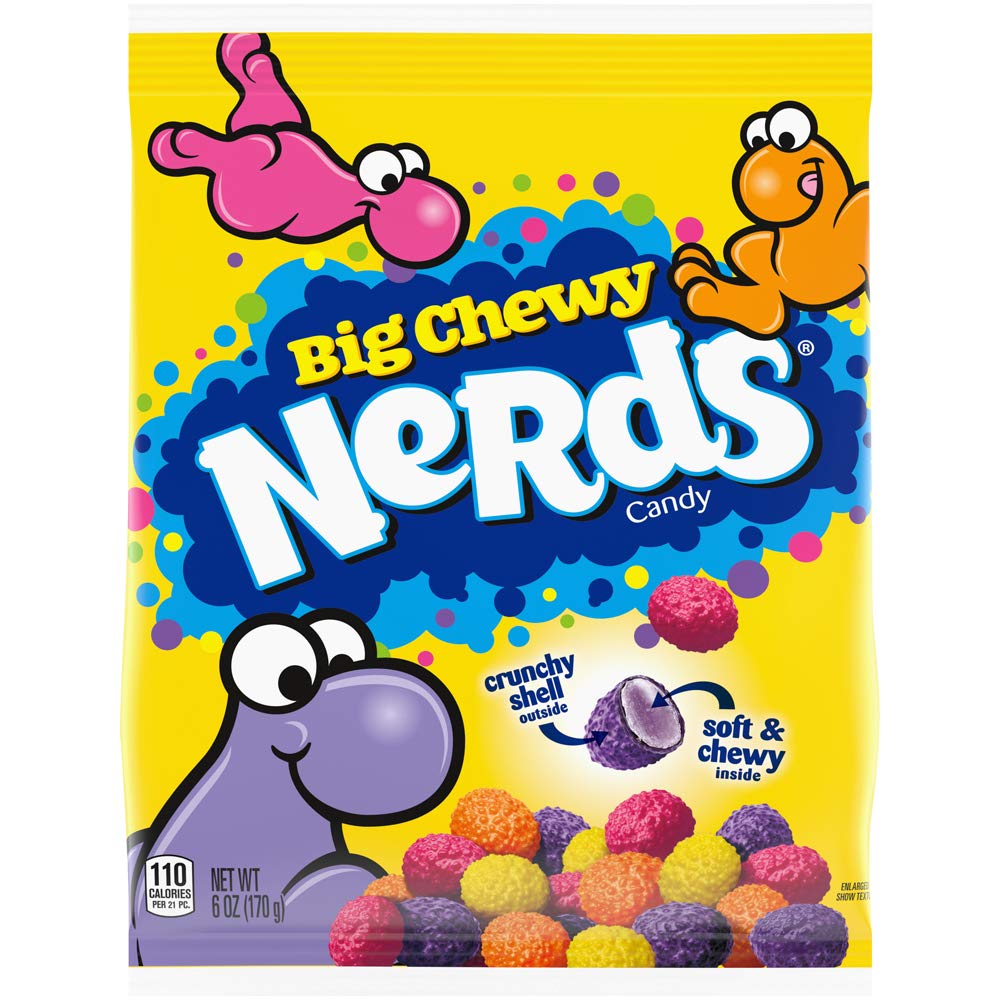 Nerds Big Chewy Candy - 6 Ounce (Pack of 12) | Bulk Sour & Sweet Candy for Parties, Halloween Treats & Movie Night Snacks