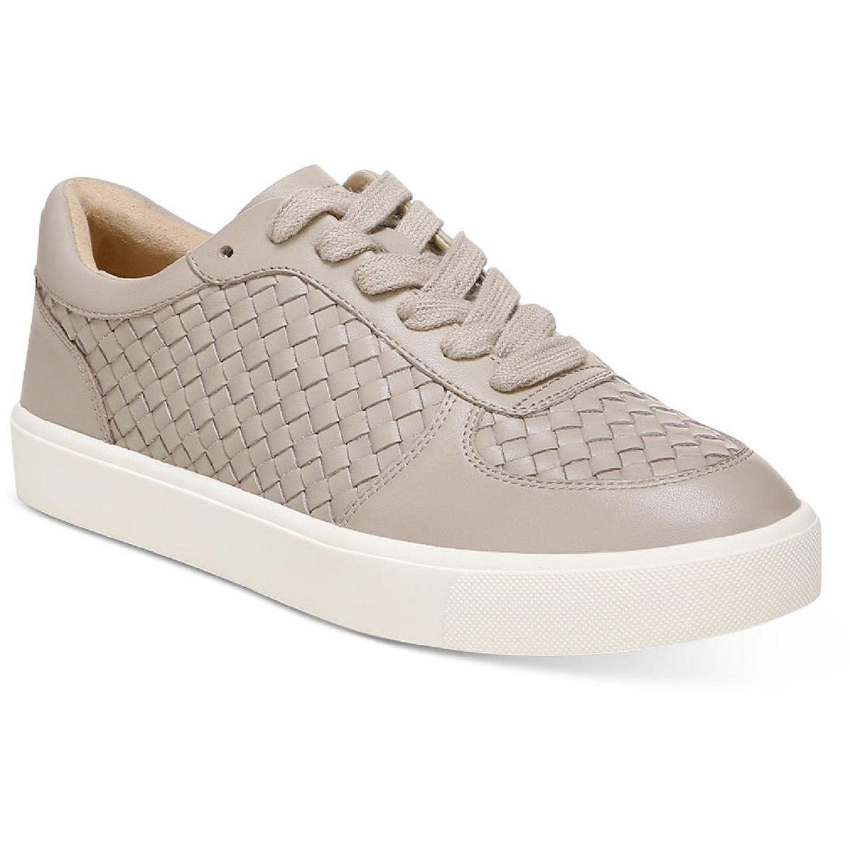 Sam Edelman Women's Emma Leather Sneakers - Comfortable Casual & Fashion Shoes in Taupe, Size 6 Medium (B,M) | Perfect for Everyday Wear, Office & Weekend Outings