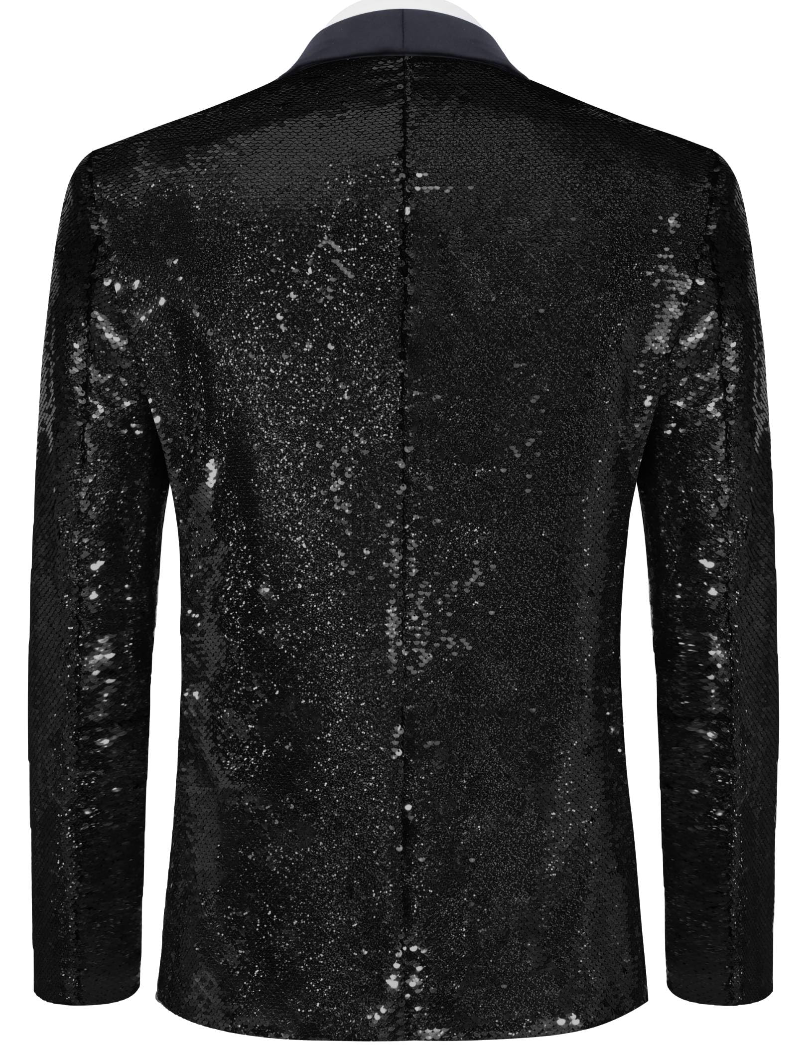 COOFANDY Men's Sparkling Sequin Blazer Jacket - Elegant Tuxedo for Prom, Dinner Party & Special Occasions | One Button Formal Suit Jacket for Weddings, Night Out & Holiday Events