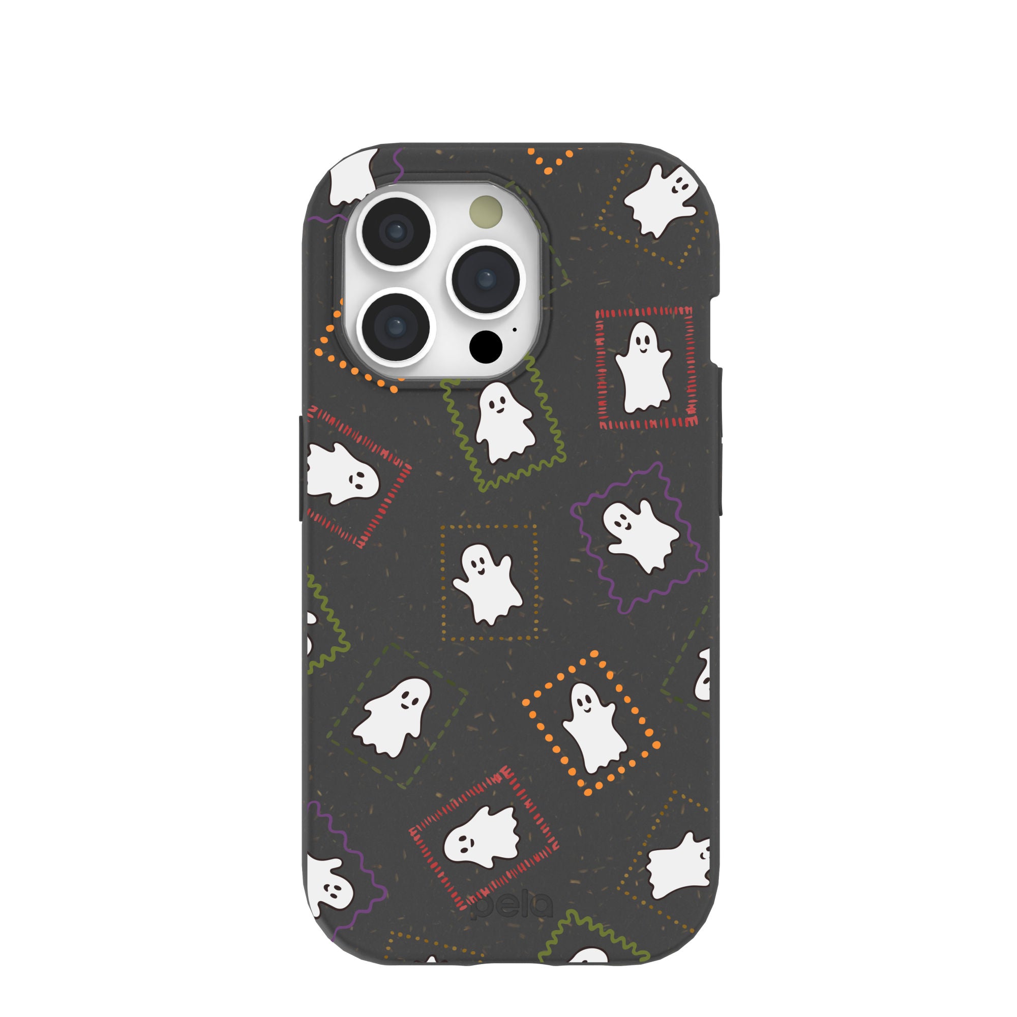 Black Ghost Stamps iPhone 15 Pro Case - Premium Protective Cover for iPhone 15 Pro | Slim Fit, Shockproof & Scratch Resistant | Perfect for Everyday Use, Travel & Outdoor Activities