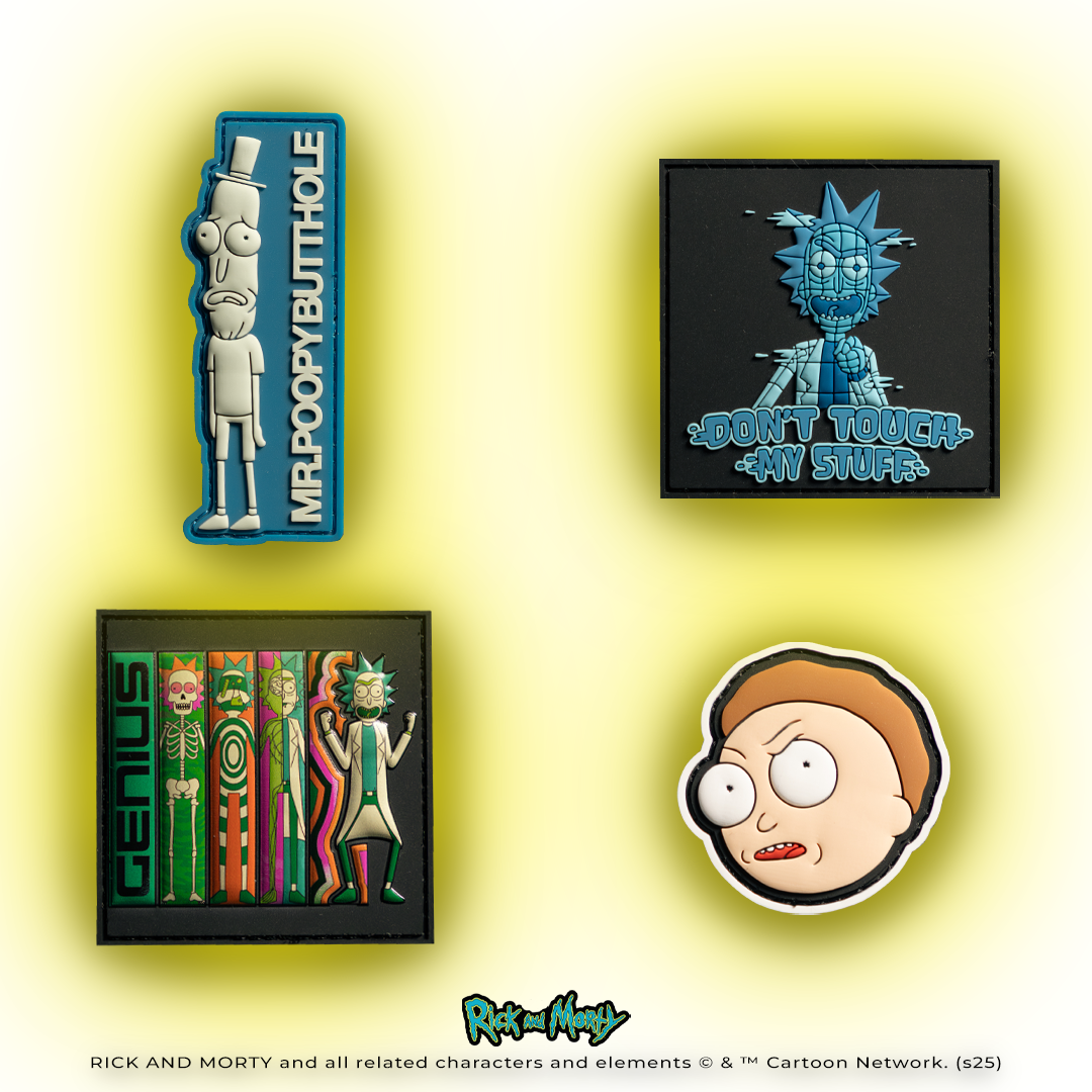 Rick and Morty Iron-On Patches Bundle #2 - Cartoon Character Appliques for Jackets, Backpacks & DIY Crafts - Perfect for Cosplay, Gifts & Fan Merchandise