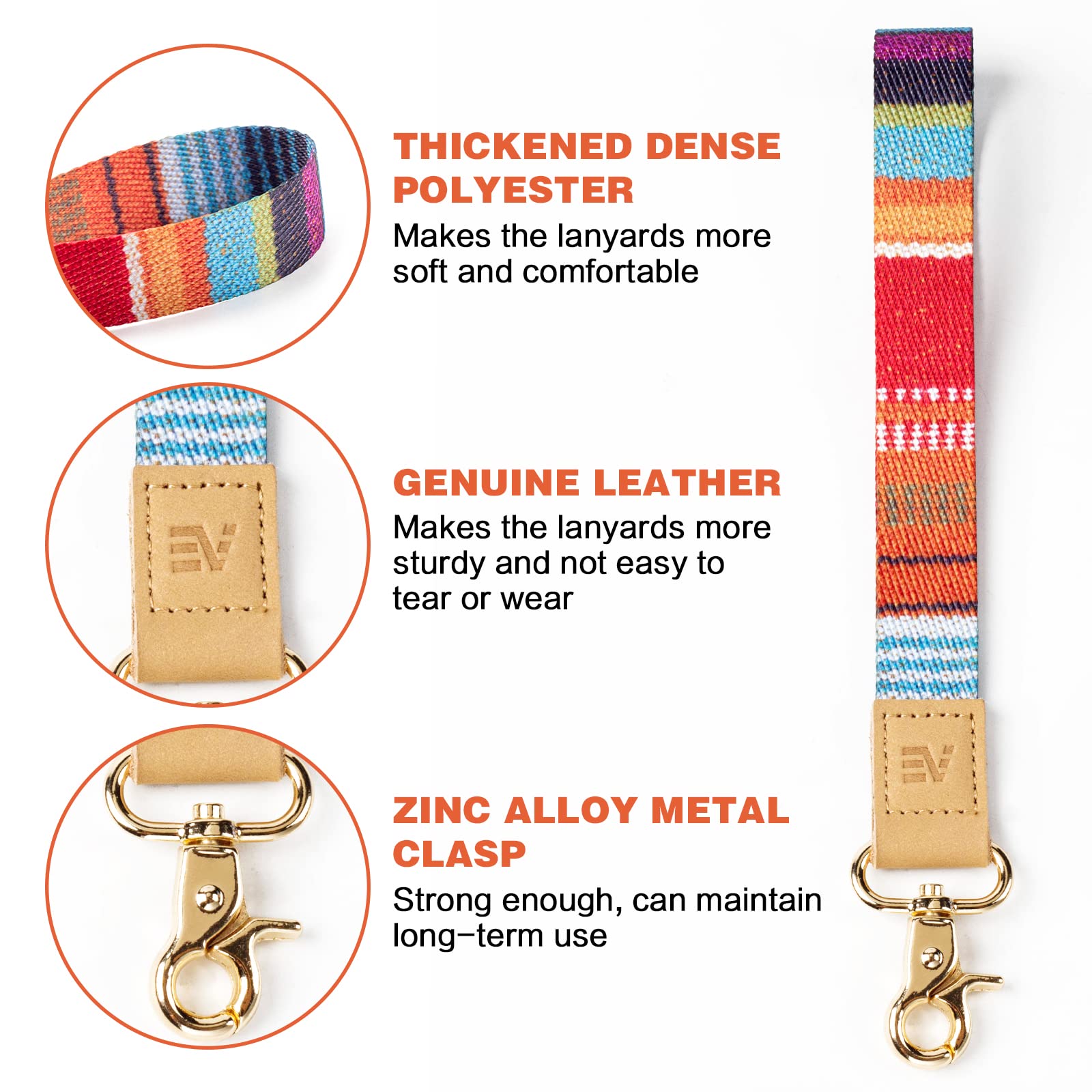EcoVision Cute Keychain Lanyards for Women - Badge Holder with Keyrings for Office & Events