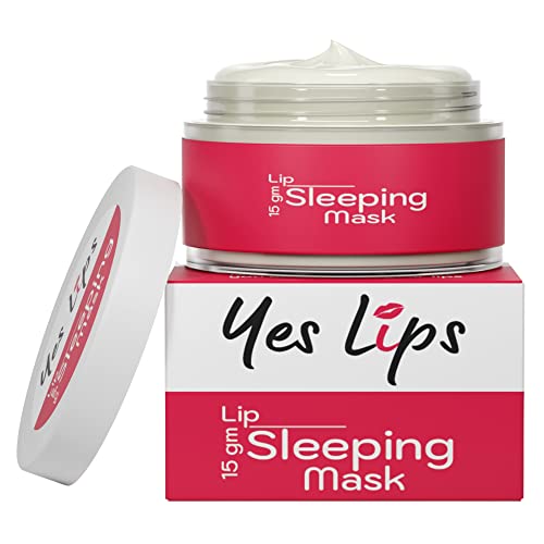 **Yes Lips Overnight Lip Sleeping Mask with Shea Butter, Moringa & Orange Butter – Hydrating Lip Treatment for Soft, Smooth & Lightened Lips – 15g for Men & Women – Perfect for Night Care & Dry Lips**
