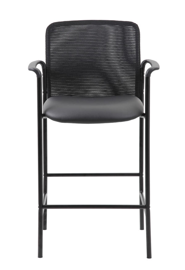 Boss Contemporary Mesh Counter Stool - Black B16909 | Modern Bar Stool for Kitchen Island, Breakfast Nook & Home Bar | Durable & Stylish Seating Solution