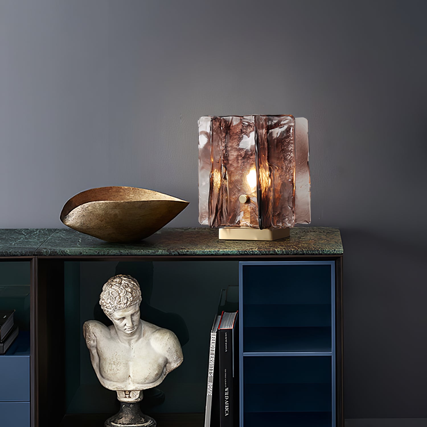 Amber Building Block Table Lamp - Creative DIY Night Light for Kids Bedroom, Study Desk & Home Decor - Perfect for Gift, Relaxation & Playtime