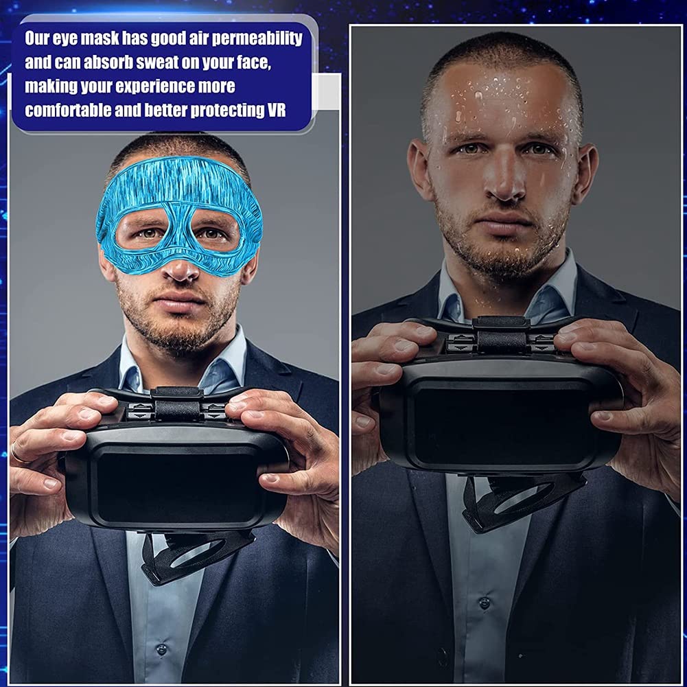 Koanhinn 5-Pack VR Eye Sweatband - Breathable Virtual Reality Headset Cover & Accessories for Oculus Quest, HTC Vive - Perfect for Gaming, Fitness & Long VR Sessions