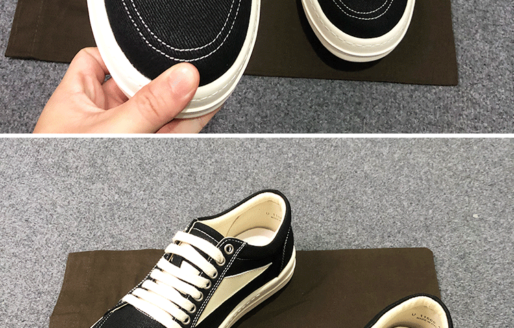 Rick Owens RO 22SS Correct Edition Dark Suede Leather Low Top Sneakers - Men's Luxury Streetwear Shoes for Casual Wear & Fashion Outfits