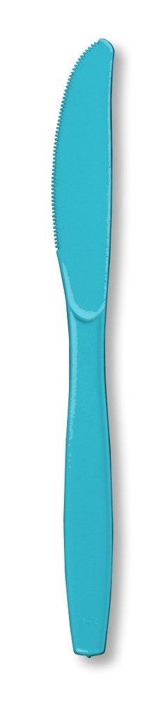 Creative Converting Plastic Party Knives - 100-Pack Blue Disposable Cutlery for Birthday, Wedding & Picnic Supplies - Perfect for Parties, BBQs & Outdoor Events
