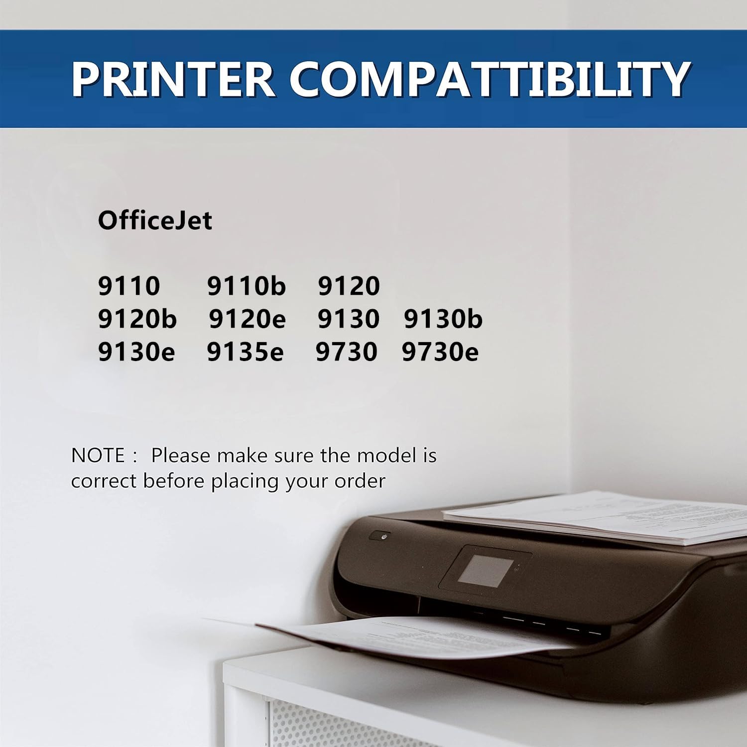HP 936XL Ink Cartridges 4-Pack (BCMY) - Compatible with OfficeJet 9110/9120/9130/9730 Series for Home & Office Printing