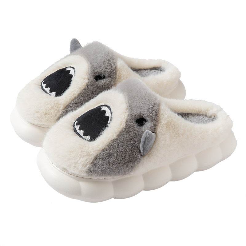 Adorable Fluffy Shark Slippers for Women & Girls - Soft Plush House Shoes for Indoor Comfort - Perfect Gift for Shark Lovers, Cosplay & Lounge Wear