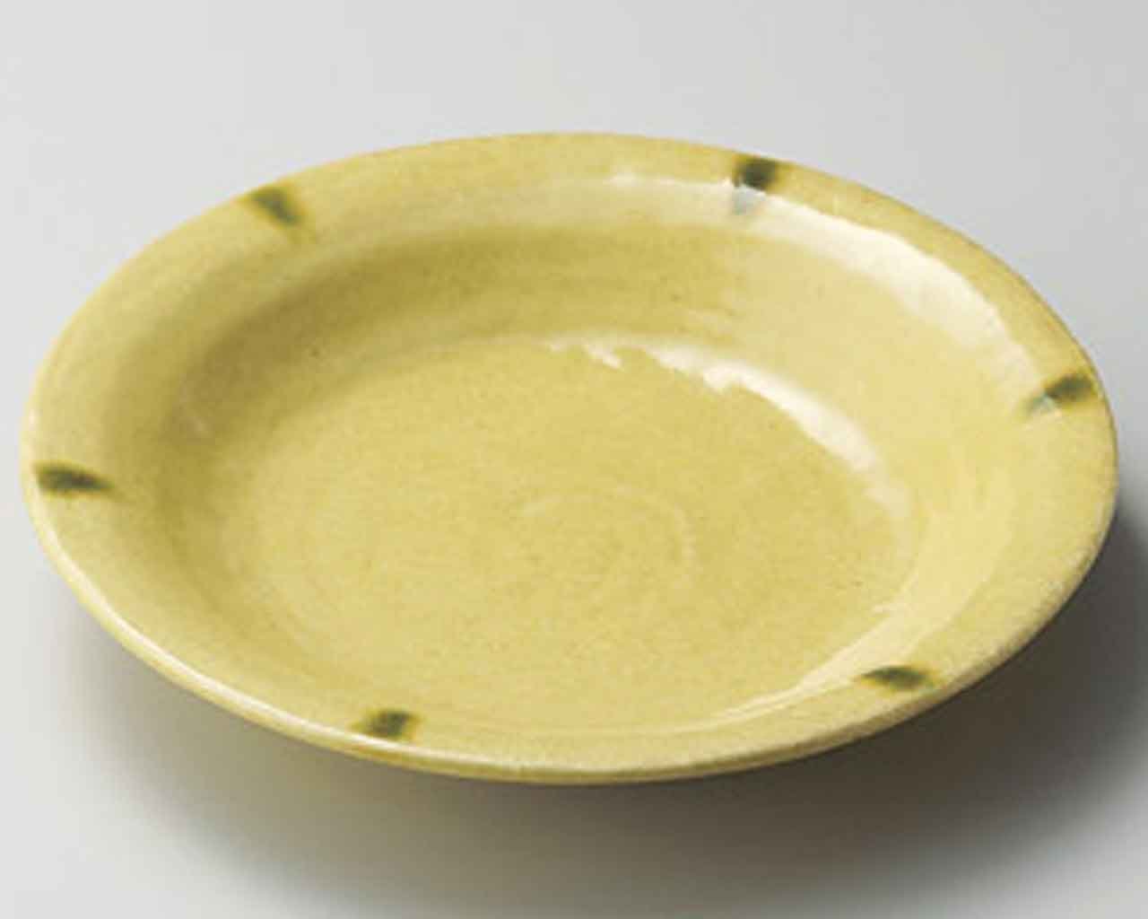 Kizeto 6.6 Inch Set of 5 Yellow Porcelain Plates - Japanese Crafted Dinnerware for Everyday Meals & Special Occasions