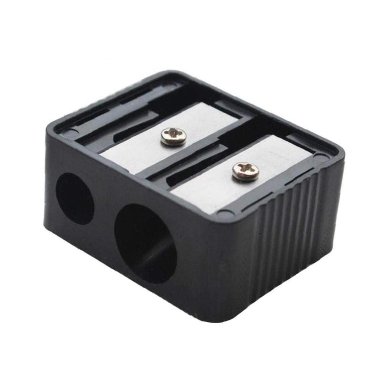 Professional Cosmetic Pencil Sharpener Double Holes for Eyebrow Lip Liner Eyeliner Pencil - Perfect for Makeup Artists, School & Office Supplies, Travel & Home Use