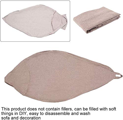 Large XL Brown Bean Bag Chair Cover (No Filler Included) - High Back Lounger Storage Sack for Adults & Kids - Durable Fabric Replacement Cover for Indoor, Outdoor, Game Room & Dorm Use