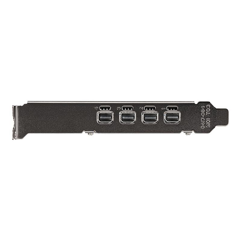 PNY NVIDIA Quadro T1000 4GB GDDR6 Single-Slot Low Profile Workstation Graphics Card - 896 CUDA Cores, 128-bit Memory, 160GB/s Bandwidth, 4x Mini DisplayPort 1.4, 50W Power, PCIe 3.0 x16 - Ideal for CAD, 3D Modeling & Video Editing Workstations