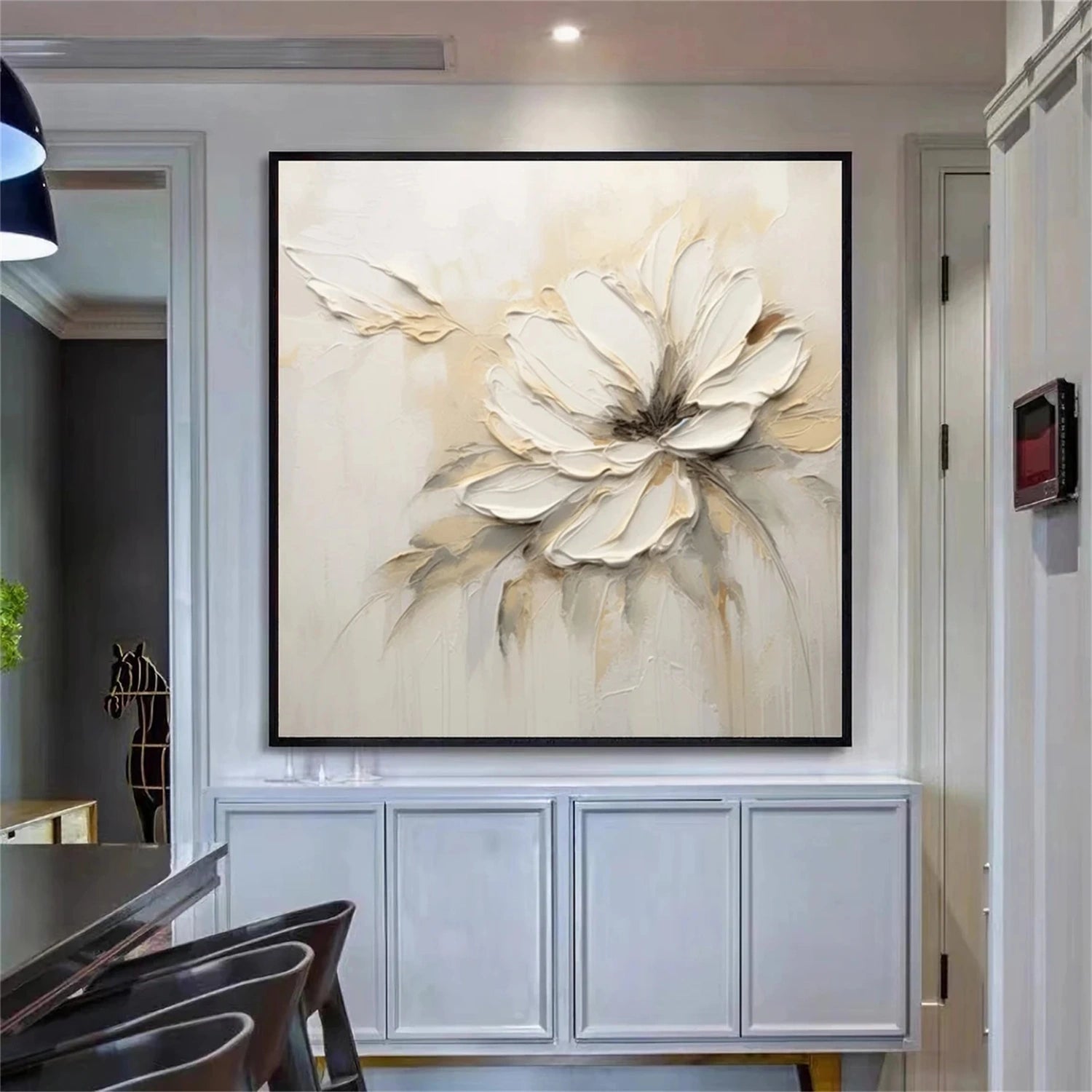 Beautiful Flower and Tree Painting #FT140 - Handmade Canvas Art for Home Decor, Living Room, Bedroom & Office Wall