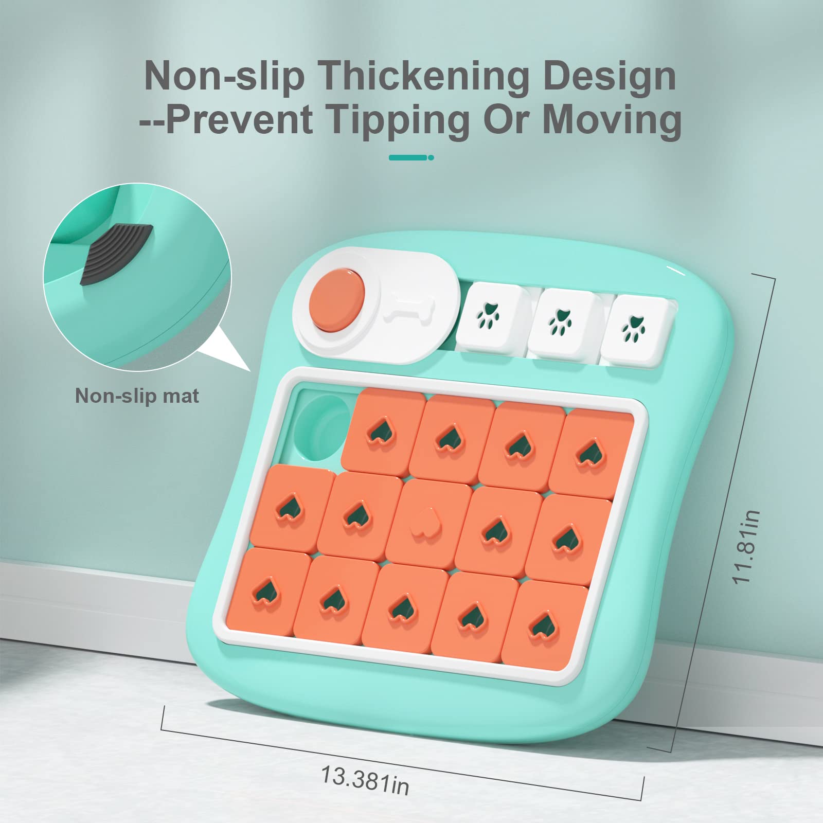 Interactive Dog Puzzle Toys for IQ Training & Mental Stimulation - Treat Dispensing Puzzle Game with Squeaky Design for Small, Medium & Large Dogs - Perfect for Boredom Relief & Indoor Playtime