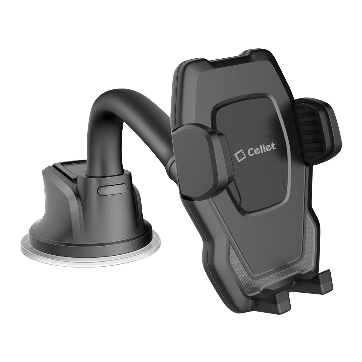 Cellet Universal Car Phone Holder Mount - Flexible Gooseneck & Strong Suction Cup for Windshield & Dashboard - Hands-Free GPS Navigation & Driving Safety - Perfect for Commuting, Road Trips & Rideshare Drivers