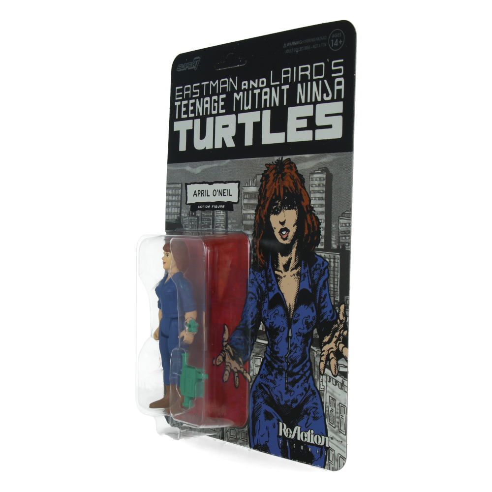 April O'Neil (Comic Color) Teenage Mutant Ninja Turtles ReAction Figure Wave 11 - TMNT Collectible Action Figure for Display & Play