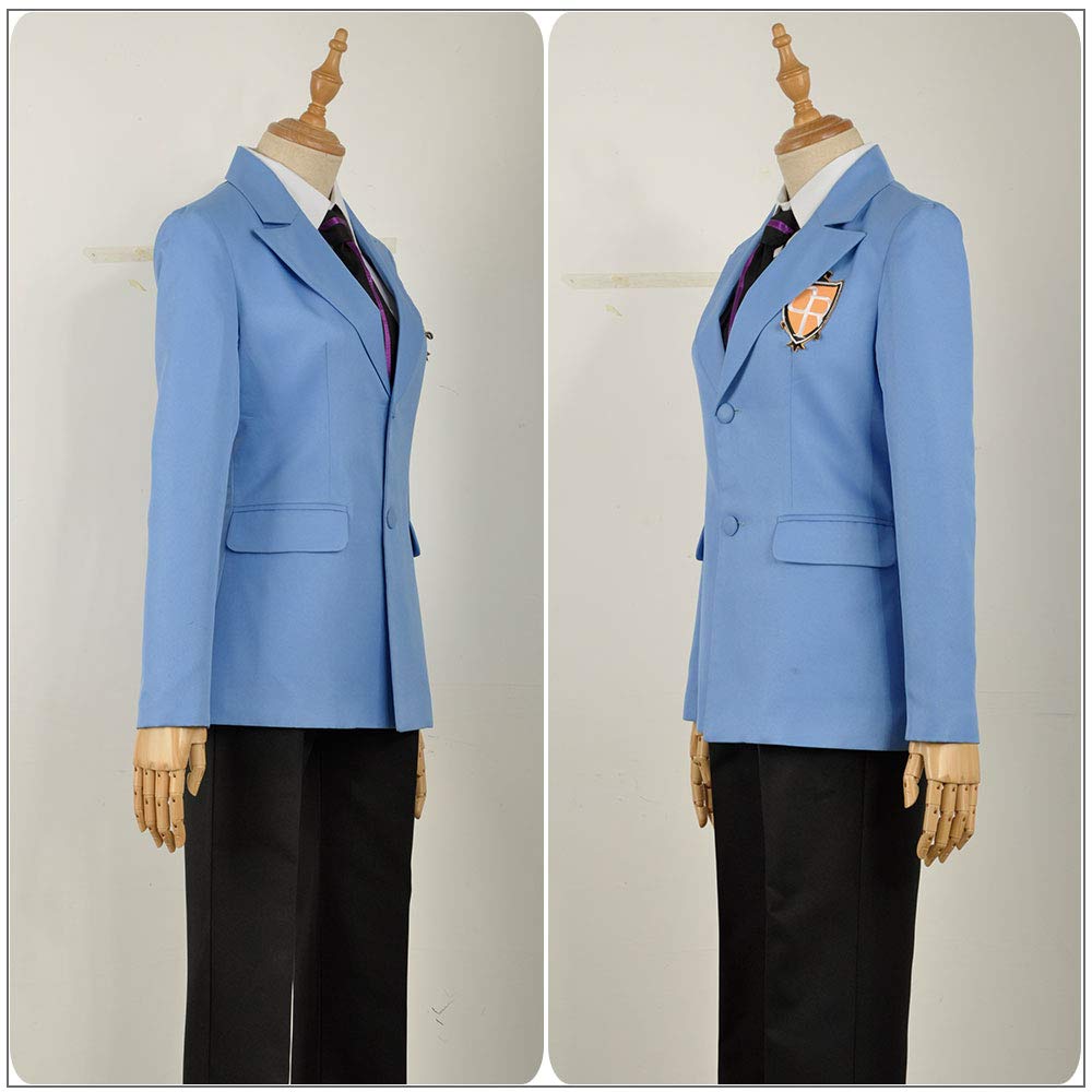 Ouran High School Haruhi Fujioka Cosplay Costume - Adult Uniform Blazer, Shirt, Pants & Tie Set for Halloween, Anime Conventions & Themed Parties