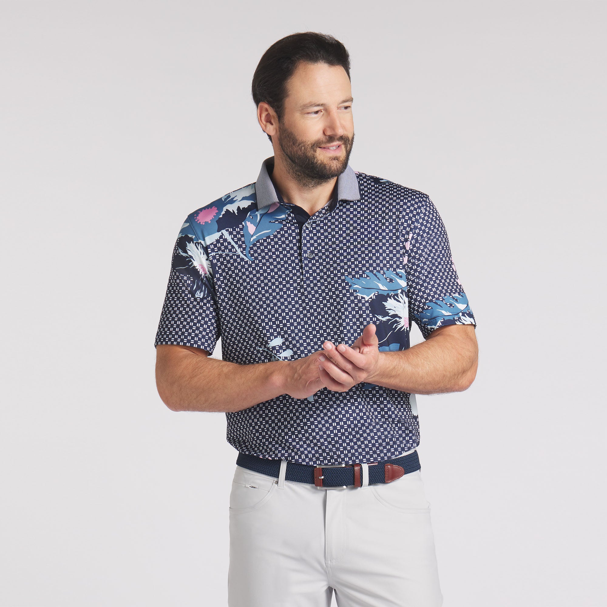 Premium MATTR Terrance Men's Golf Polo Shirt - Moisture Wicking, UV Protection & Breathable Fabric - Perfect for Golf, Tennis & Casual Wear
