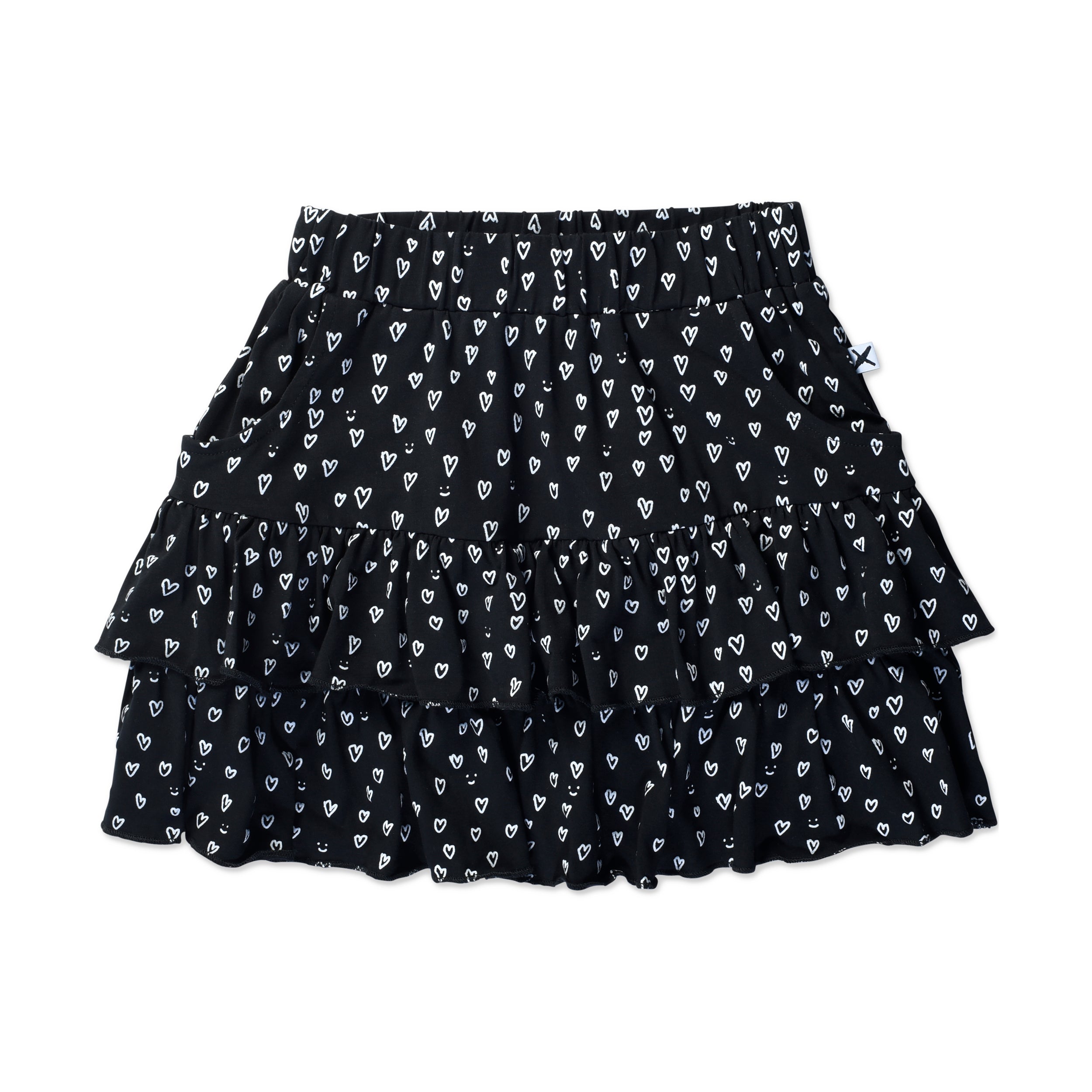 Minti Mini Hearts Skirt for Women - Black Floral Print A-Line Skirt | Casual Summer Dress, Date Night Outfit, Boho Chic Style