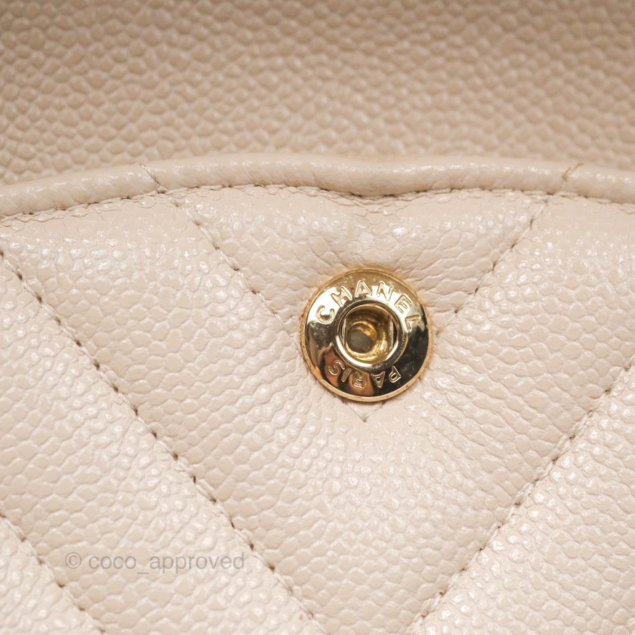Chanel Classic Medium Double Flap Bag Chevron Light Beige Caviar Leather Gold Hardware 20B - Luxury Designer Handbag for Women, Perfect for Work, Evening Events & Special Occasions