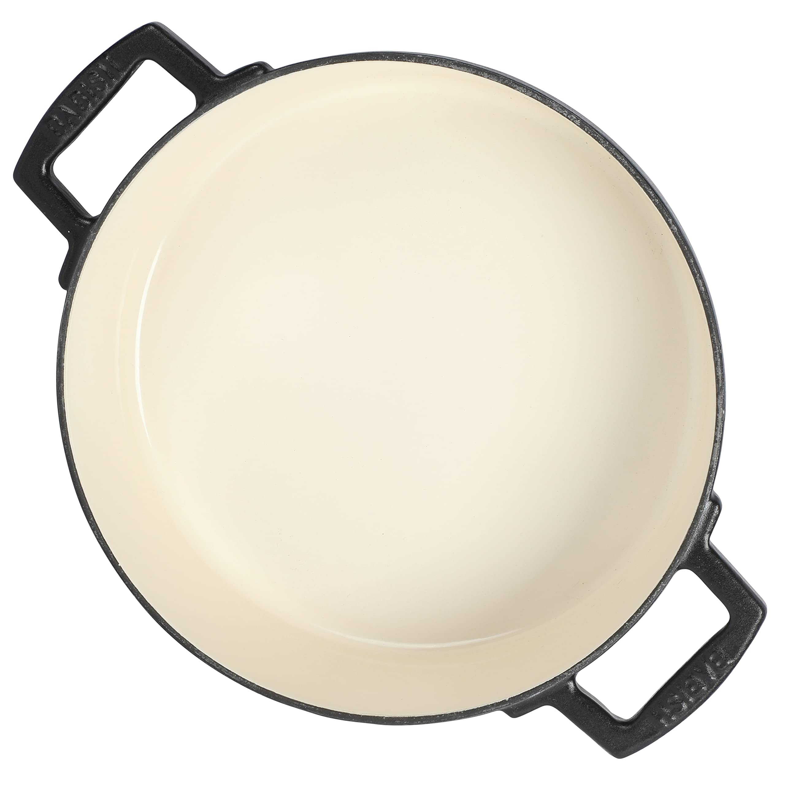Babish 3-Quart Cast Iron Braiser with Lid - Heavy Duty Enameled Dutch Oven for Baking, Roasting & Sautéing - Perfect for Stovetop, Oven & Campfire Cooking