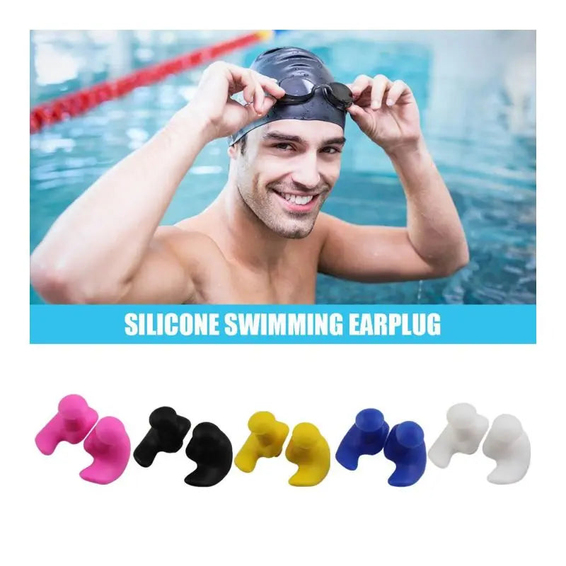 Soft Silicone Swimming Earplugs - Waterproof & Comfortable Ear Protection for Adults & Kids - Perfect for Swimming, Surfing, Showering & Noise Reduction