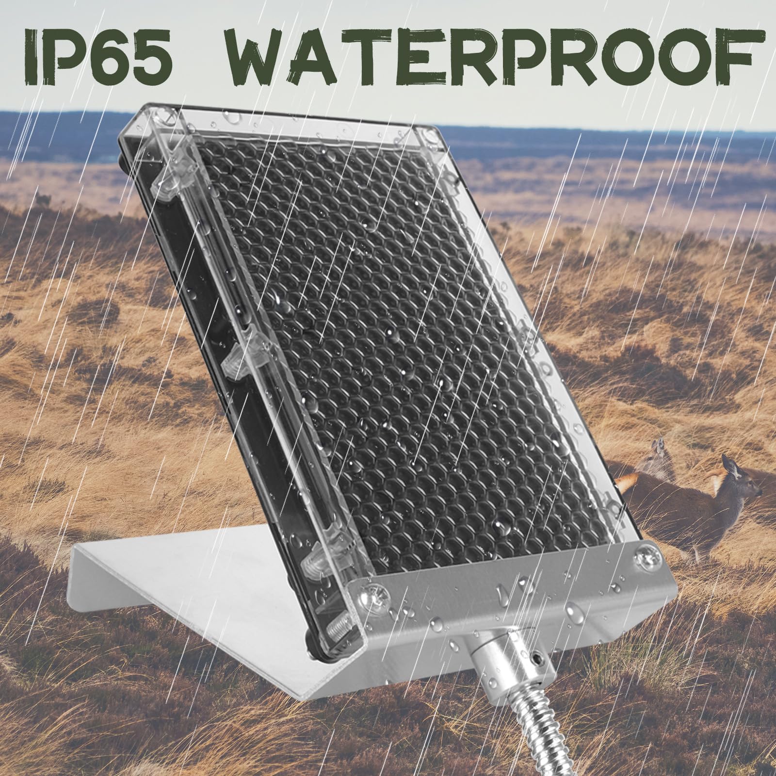 Highwild 6V Solar Panel Charger for Deer Feeder Battery - Waterproof Outdoor Solar Charger with Mounting Hardware | Perfect for Hunting, Wildlife Observation & Outdoor Feeding Stations