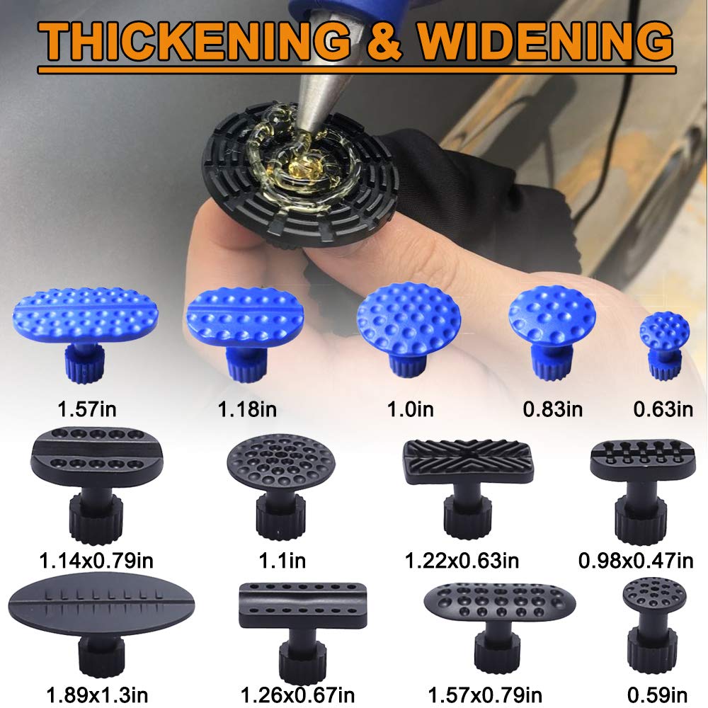 Professional Auto Body Dent Repair Kit - Car Dent Puller with Golden Puller for Minor & Deep Dent Removal | DIY Car Dent Repair for Hail Damage & Parking Lot Dings