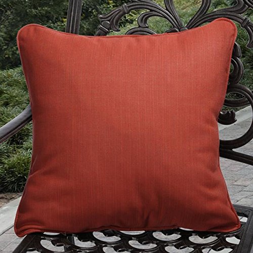 Premium Outdoor Textured Red Pillows (Set of 2) - Fade & Water Resistant, UV Protected - Perfect for Patio, Garden & Poolside Decor