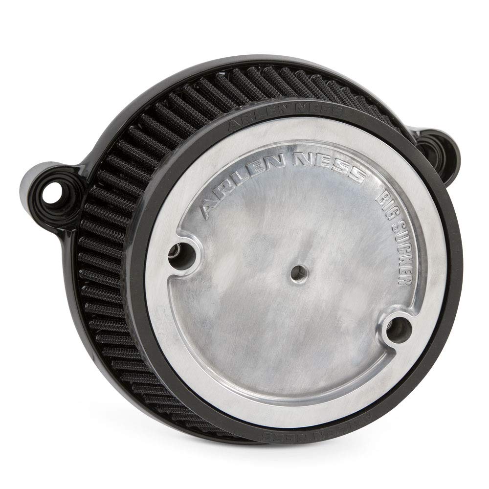 Arlen Ness Big Sucker Stage 1 Air Cleaner Kit for Harley Davidson - Chrome 18-317 | High Performance Motorcycle Air Filter Upgrade for Improved Engine Power & Fuel Efficiency | Perfect for Cruiser & Touring Bike Customization