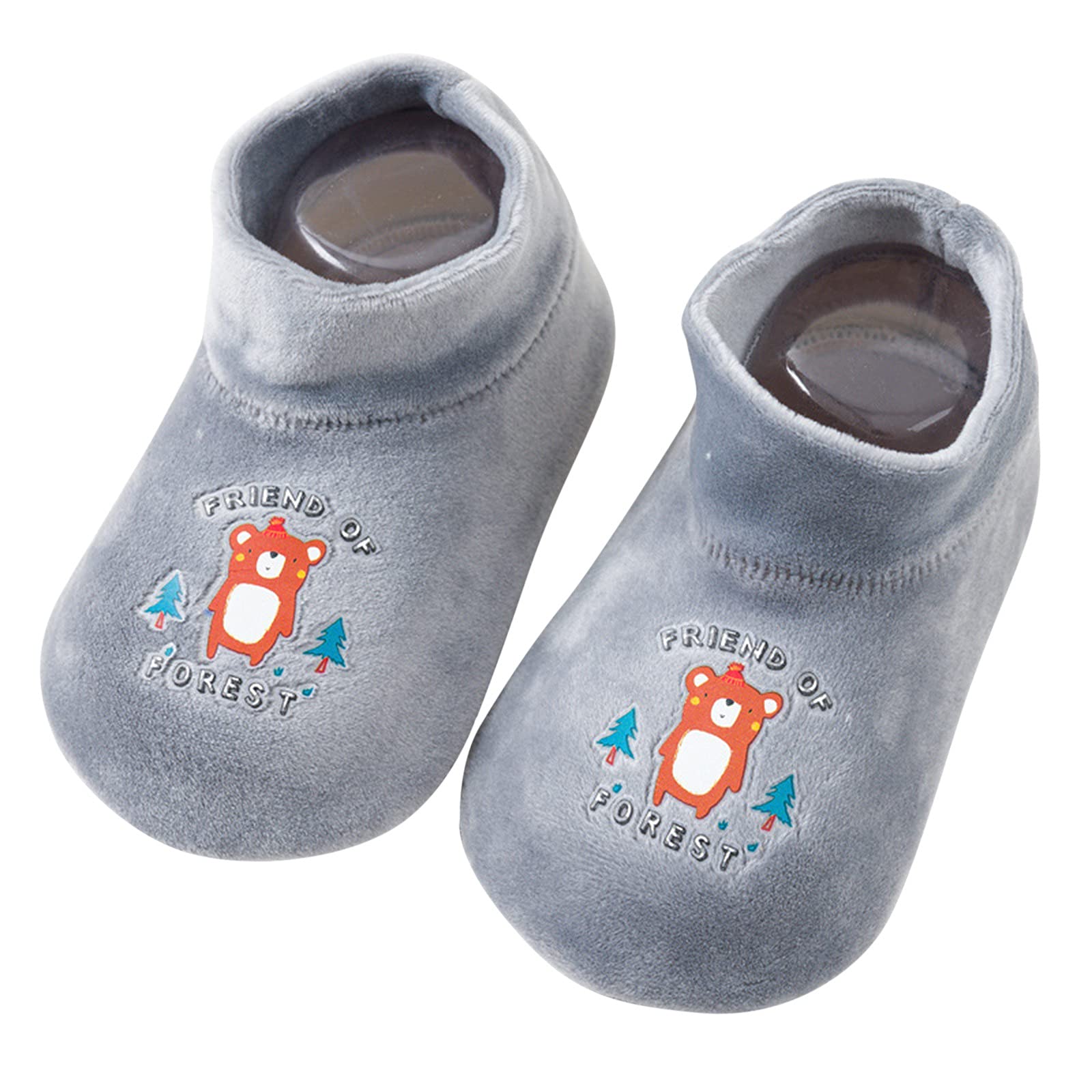 **Non-Slip Baby Walking Socks - Soft Fleece First Walkers for Boys & Girls - Warm Toddler Socks with Grips for Indoor & Outdoor Play - Perfect for Crawling & Early Steps**