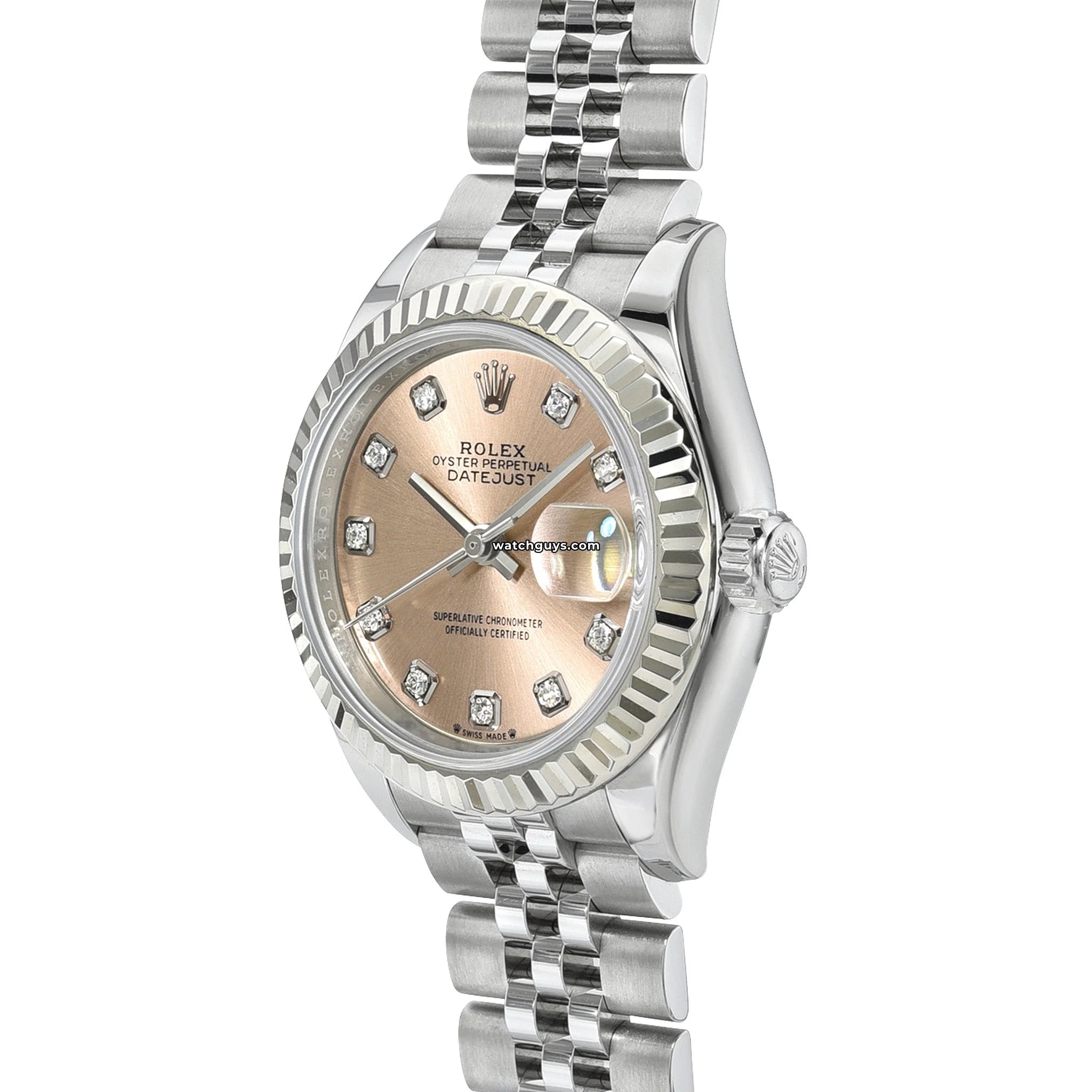 Authentic Rolex Datejust 279174 Women's Watch - Pink Dial, Diamond Markers, Jubilee Bracelet | Luxury Timepiece for Special Occasions & Gifts