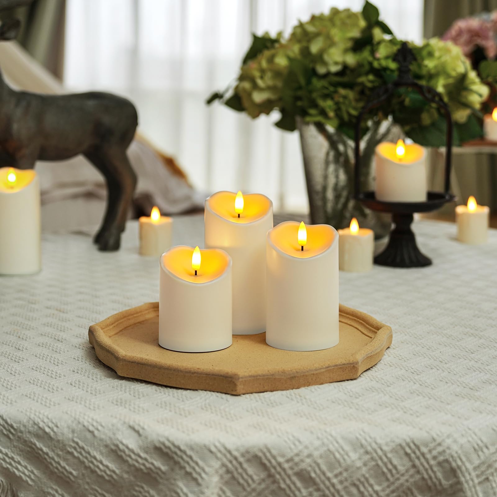 Homemory LED Flameless Candles - Remote Control, Waterproof for Outdoor Use