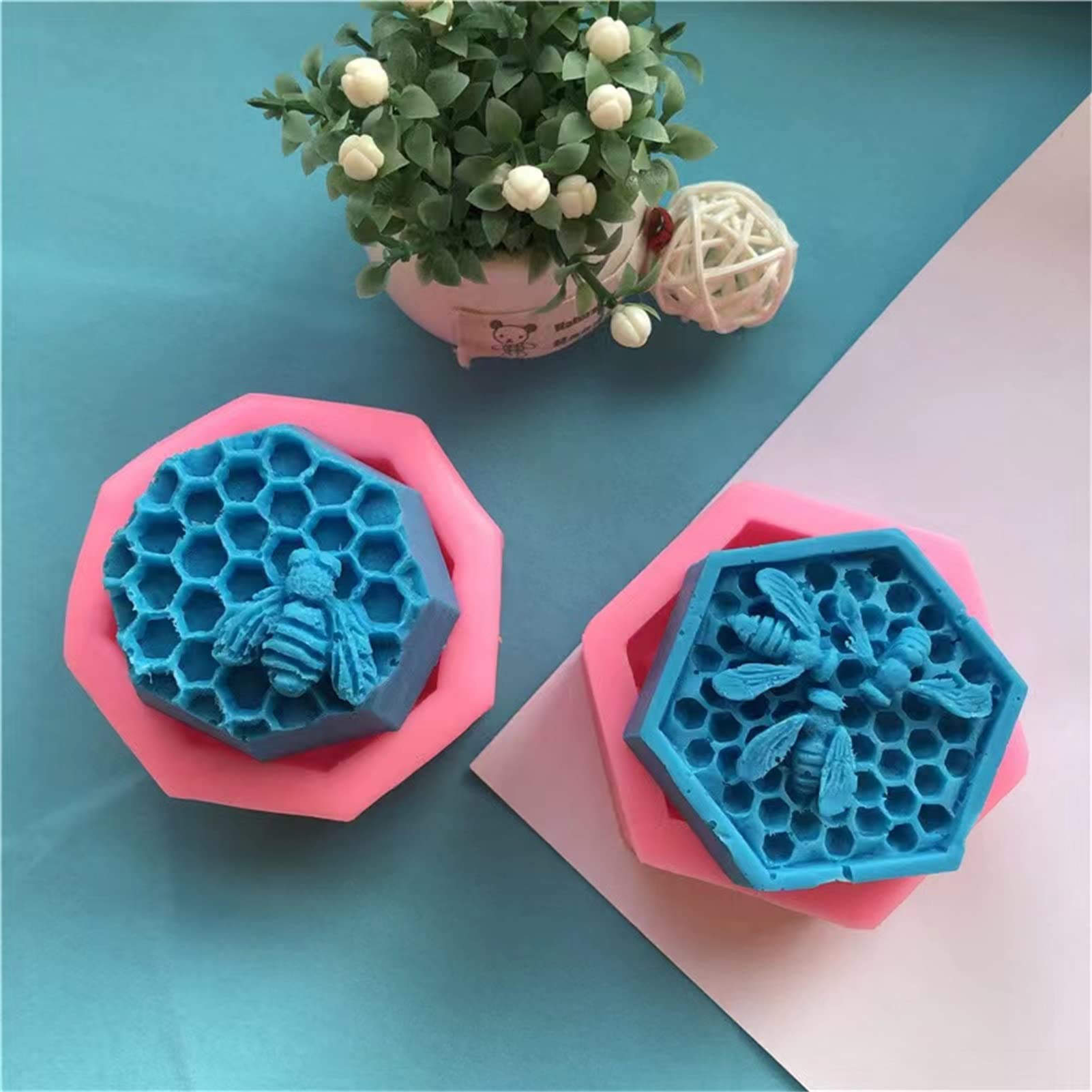 Premium Silicone Honeybee Soap Molds - DIY Beeswax Candle & Handmade Soap Making Kit - Insect-Themed Craft Supplies for Bath Bombs, Resin Art & Candle Making by YSCEN - Perfect for Home Decor, Gift Making & DIY Projects