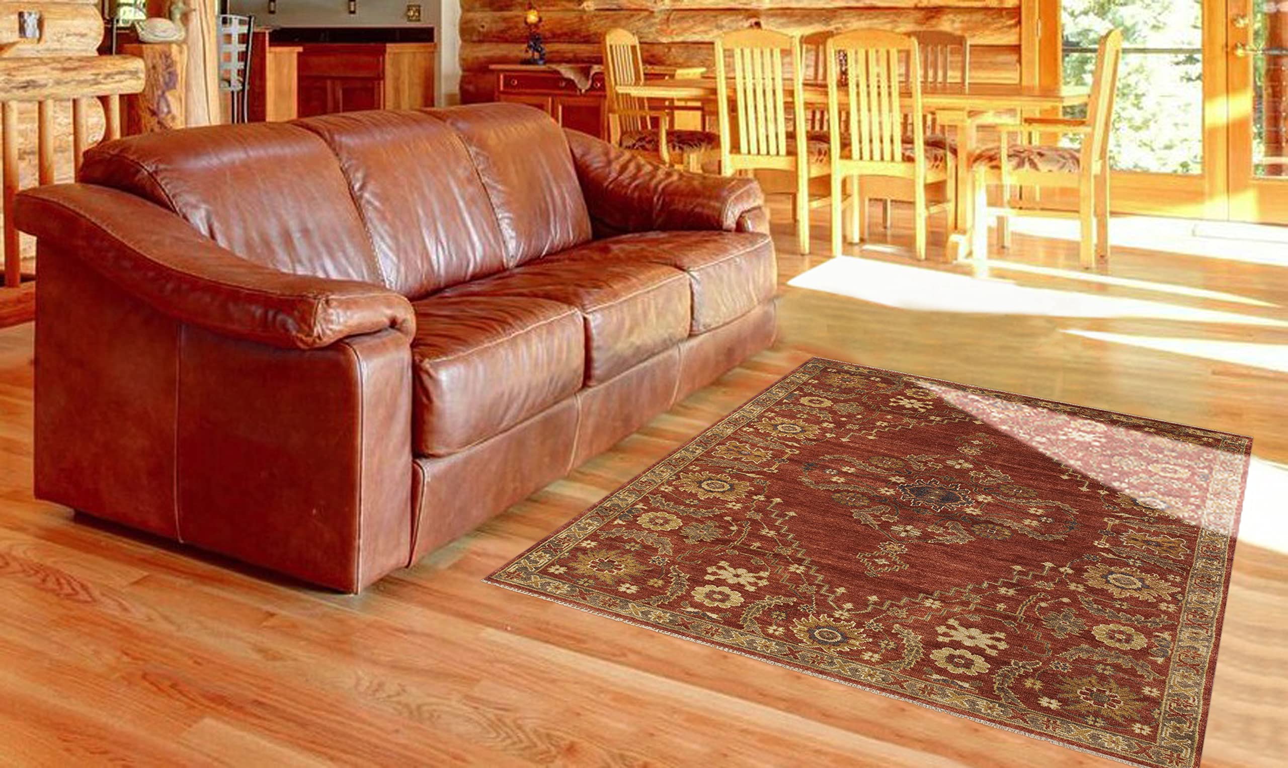 Feizy Rugs Ashi Collection Handmade Wool Area Rug 2' x 3' Rust Color - Perfect for Living Room, Bedroom & Home Decor