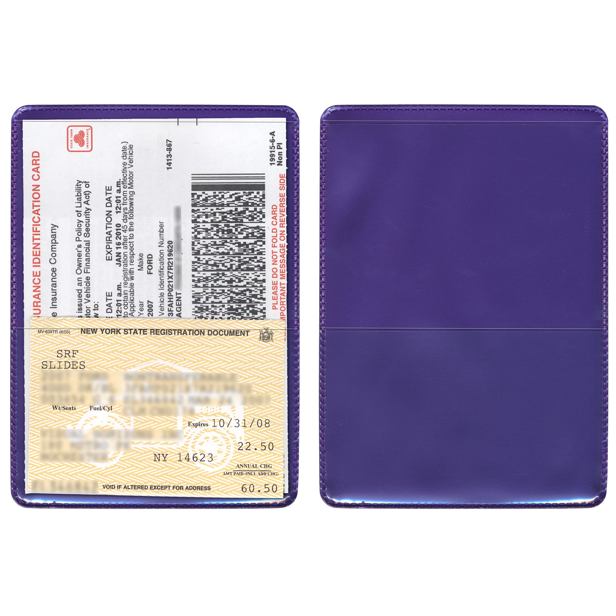 StoreSMART® 200-Pack Metallic Purple Auto Insurance & ID Card Holders - Durable RFID-Blocking Wallet Organizers for Drivers, Travel & Business (Model RFS20-MP200) - Perfect for Car, Office & Daily Essentials Protection