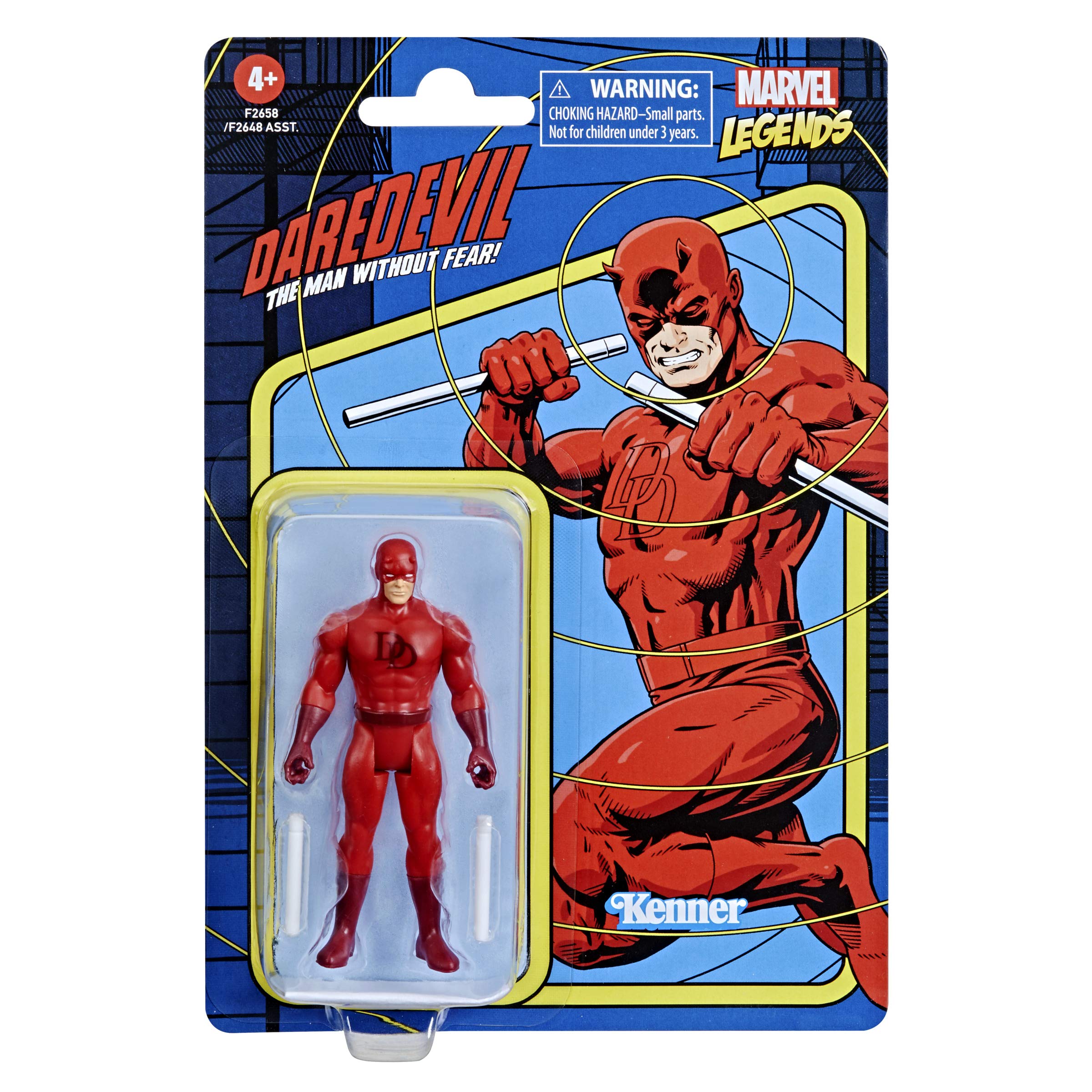 Marvel Hasbro Legends 3.75-inch Scale Retro 375 Collection Daredevil Action Figure Toy - Collectible Superhero Figure for Display, Play & Marvel Fans