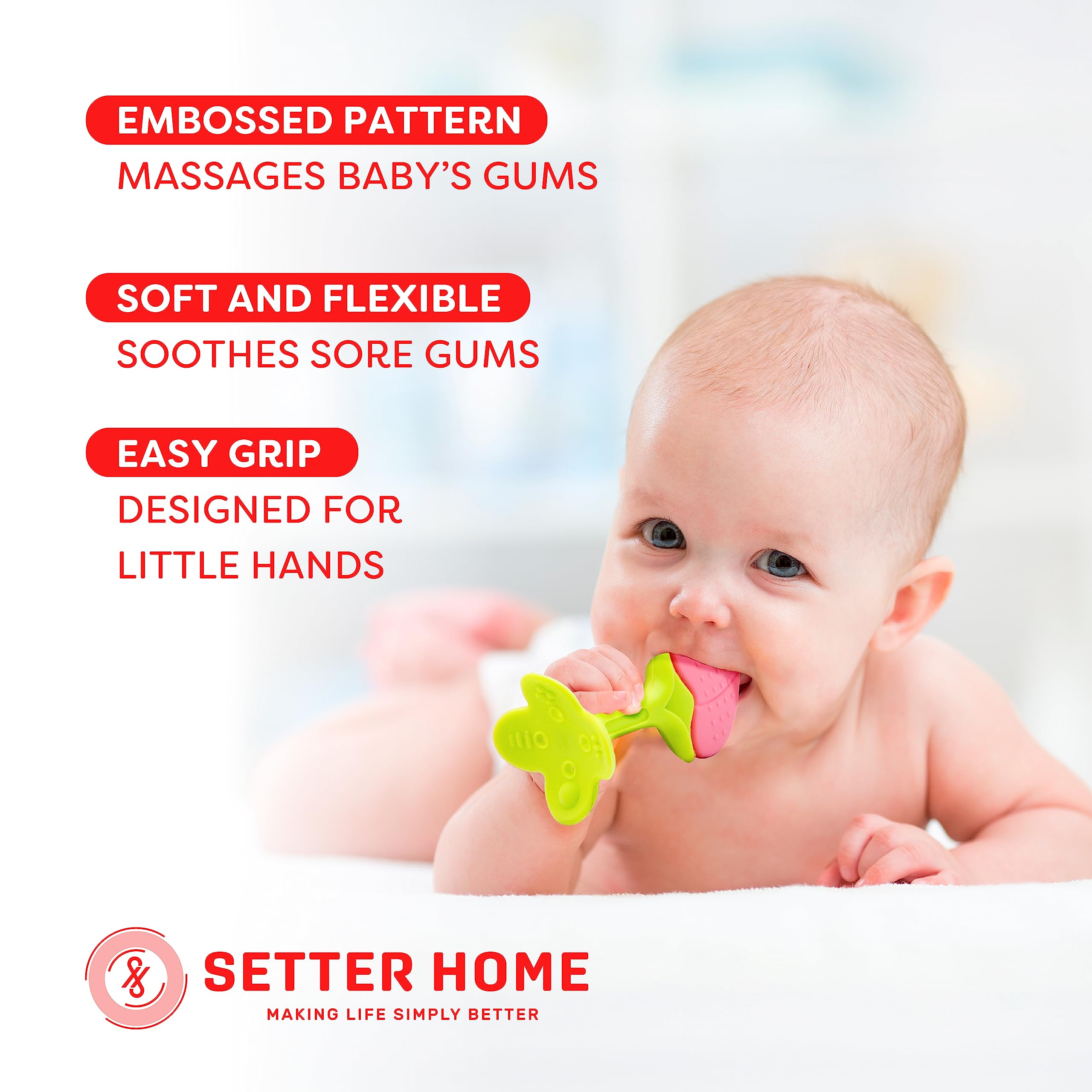 Soft Silicone Teething Toys for Babies 0-12 Months - 5 Pack Sensory Balls & Soothing Teethers for Infant Gum Relief | Perfect for Daycare, Travel & Calming Fussy Babies