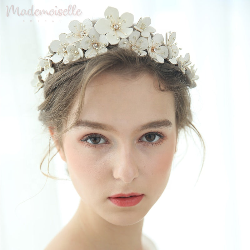 Blooming Love Bridal Headband - Floral Wedding Hair Accessories for Bride, Bridesmaids & Flower Girls | Perfect for Weddings, Prom & Special Occasions