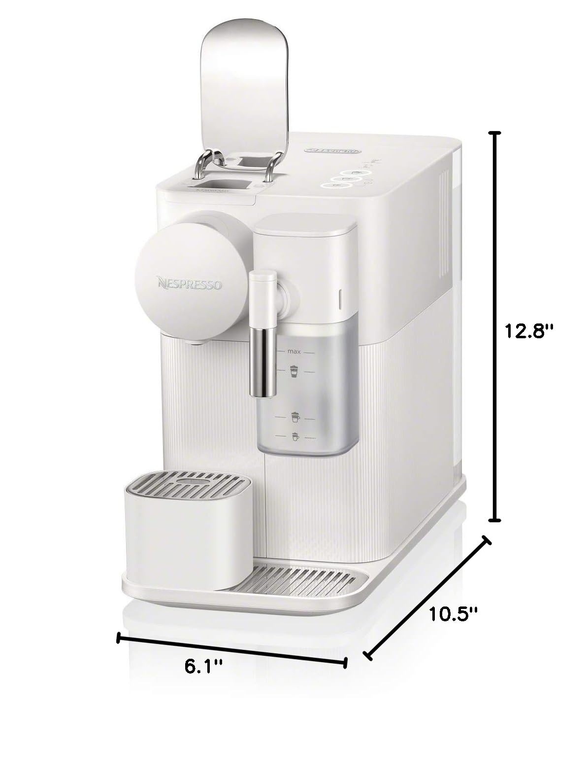 De'Longhi Nespresso Lattissima One Original Espresso Machine with Milk Frother - Silky White - Compact Coffee Maker for Home & Office Use