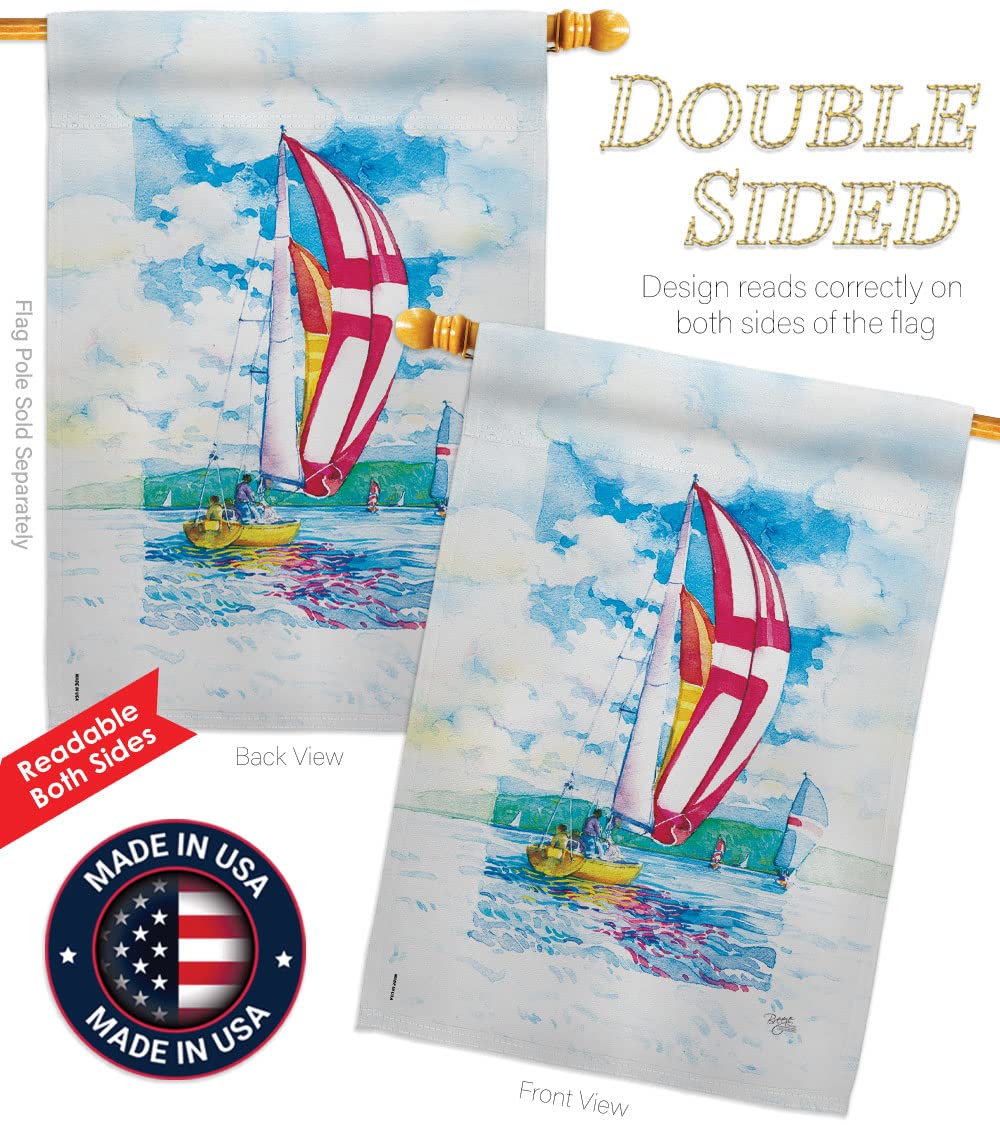 Sailboat Decorative House Flag Set 28