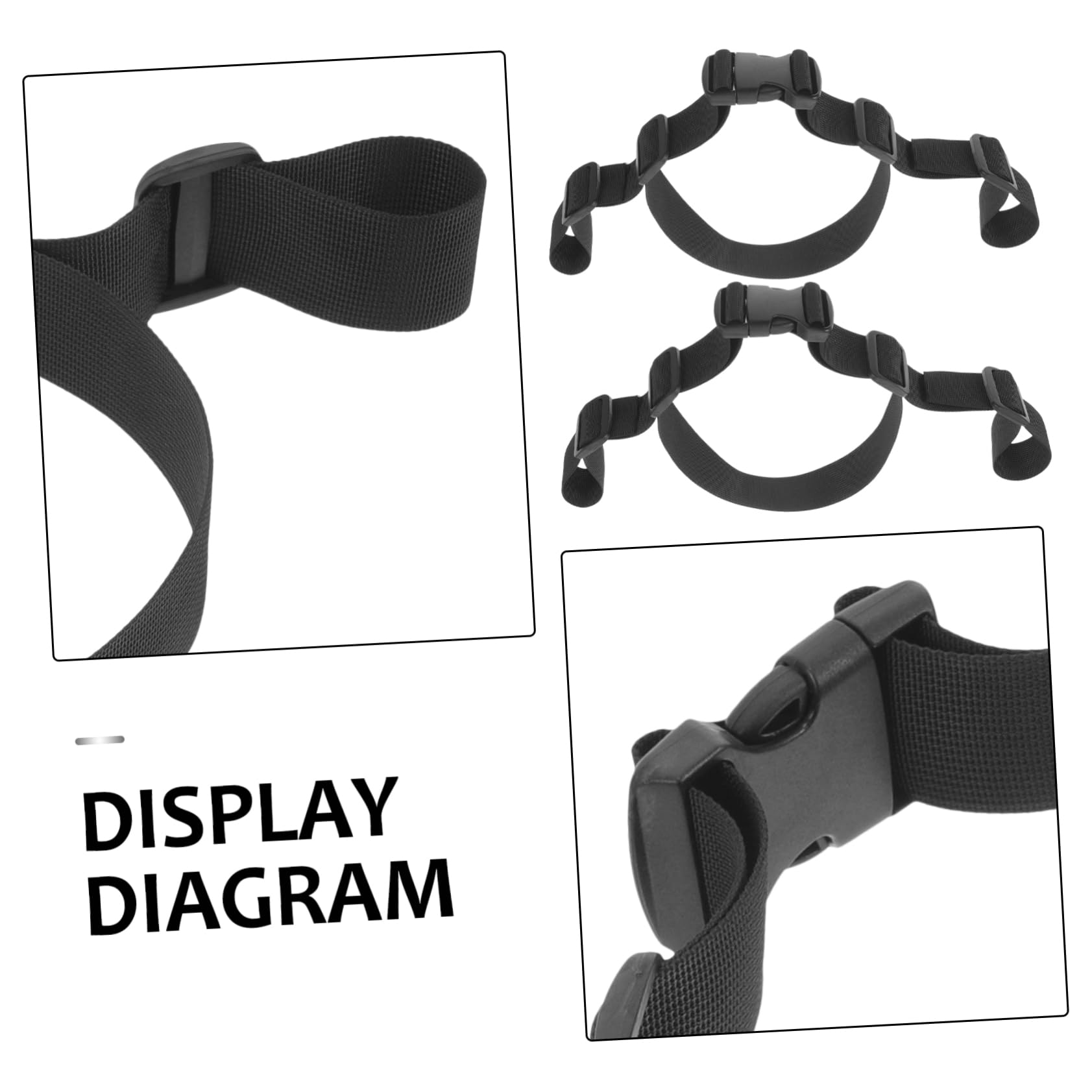 VICASKY 2-Pack Adjustable High Chair Straps - Replacement Pushchair Harness for Baby Strollers & High Chairs - Secure & Comfortable Child Safety Straps for Dining, Travel & Outdoor Activities