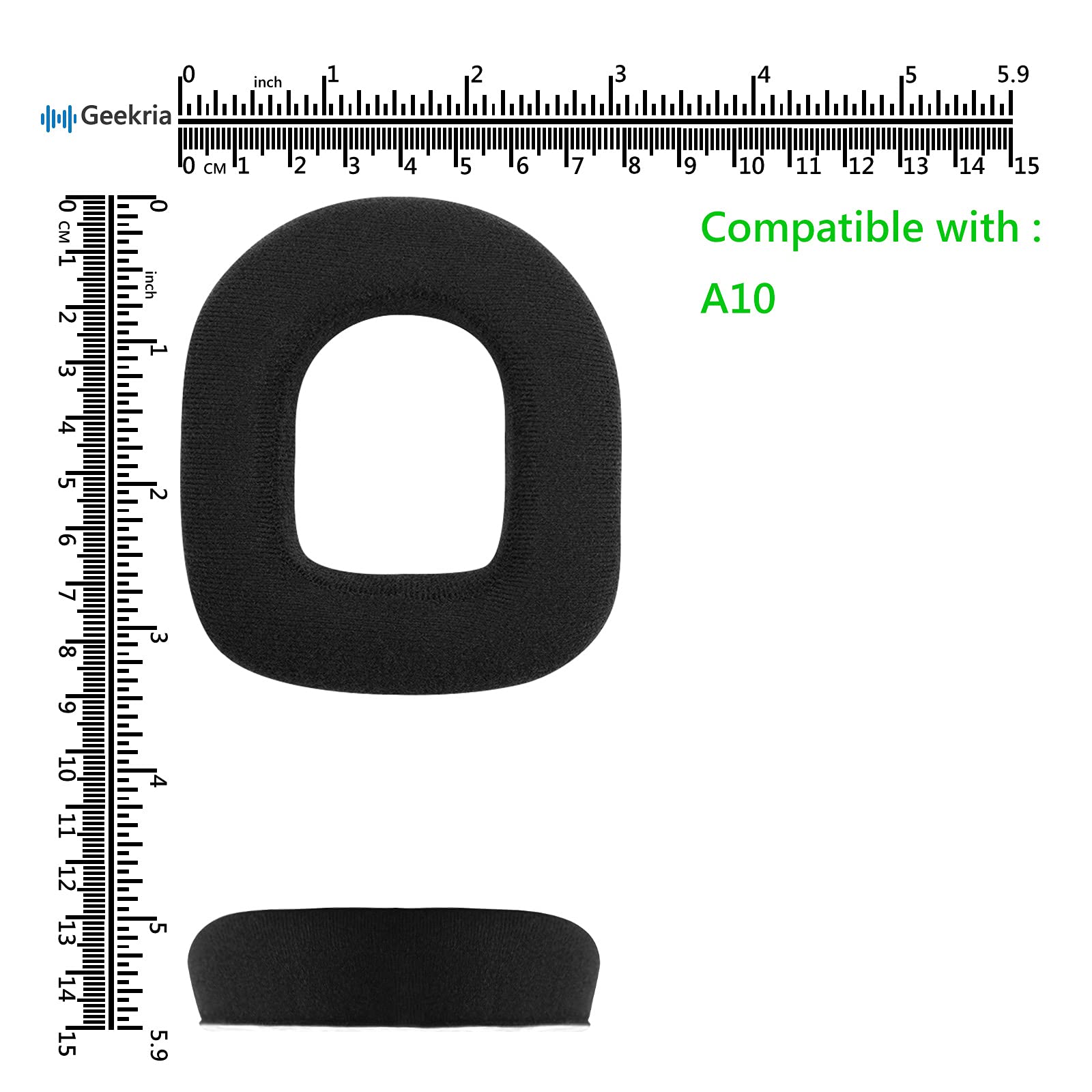 Geekria Comfort Velour Replacement Ear Pads for Astro A10 Gaming Headset - Soft Black Memory Foam Ear Cushions - Perfect for Long Gaming Sessions & Noise Isolation