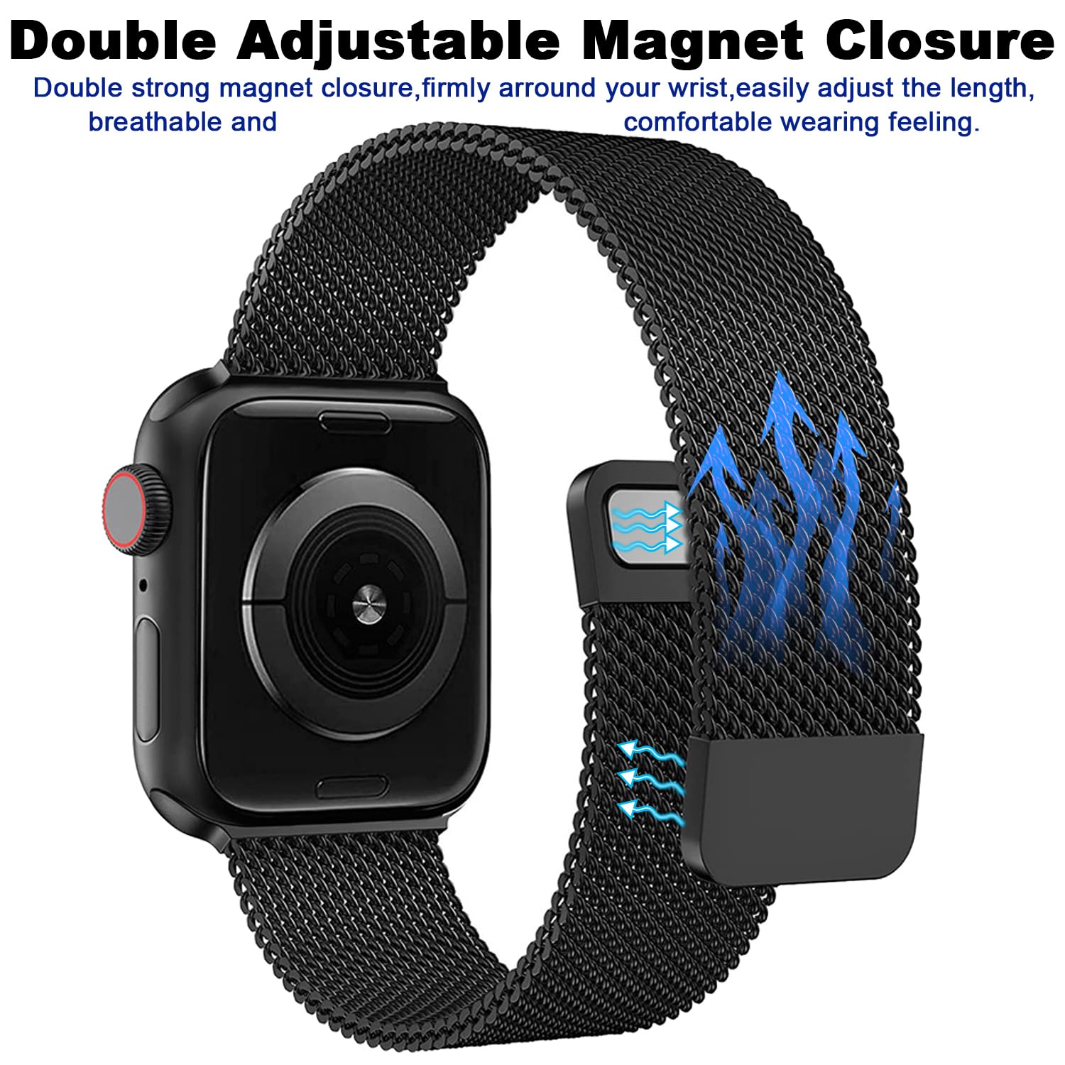 2-in-1 Magnetic Stainless Steel Loop Band & Protective TPU Case for Apple Watch Ultra/SE/Series 9/8/7/6/5/4/3/2/1 - Durable Metal Strap with Secure Clasp for Men & Women - Perfect for Workouts, Daily Wear & Outdoor Activities