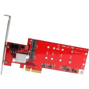 2X M.2 NGFF SSD RAID Controller Card with 2X SATA III Ports - PCIe Adapter for High-Speed Storage Expansion | Perfect for Gaming PCs, Workstations & Data Servers