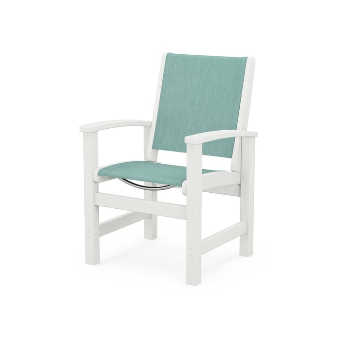 POLYWOOD Coastal Dining Chair - Weather-Resistant Outdoor Furniture, All-Weather Adirondack Chair for Patio, Deck, Garden & Poolside - Perfect for Backyard, Beach House & Waterfront Dining