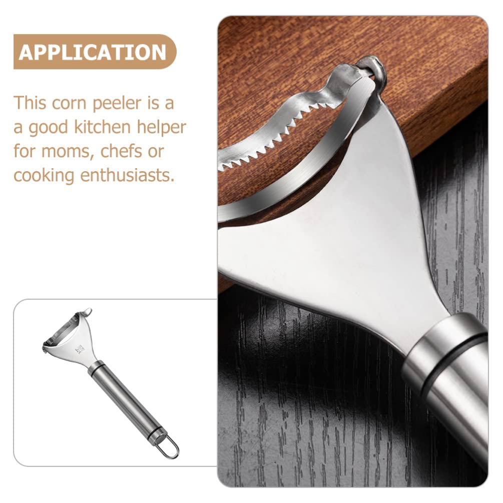 FAVOMOTO Stainless Steel Corn Planer & Cob Thresher Tool - Efficient Corn Cutter & Peeler for Kitchen - Perfect for Fresh Corn Preparation, Grilling, and Meal Prep