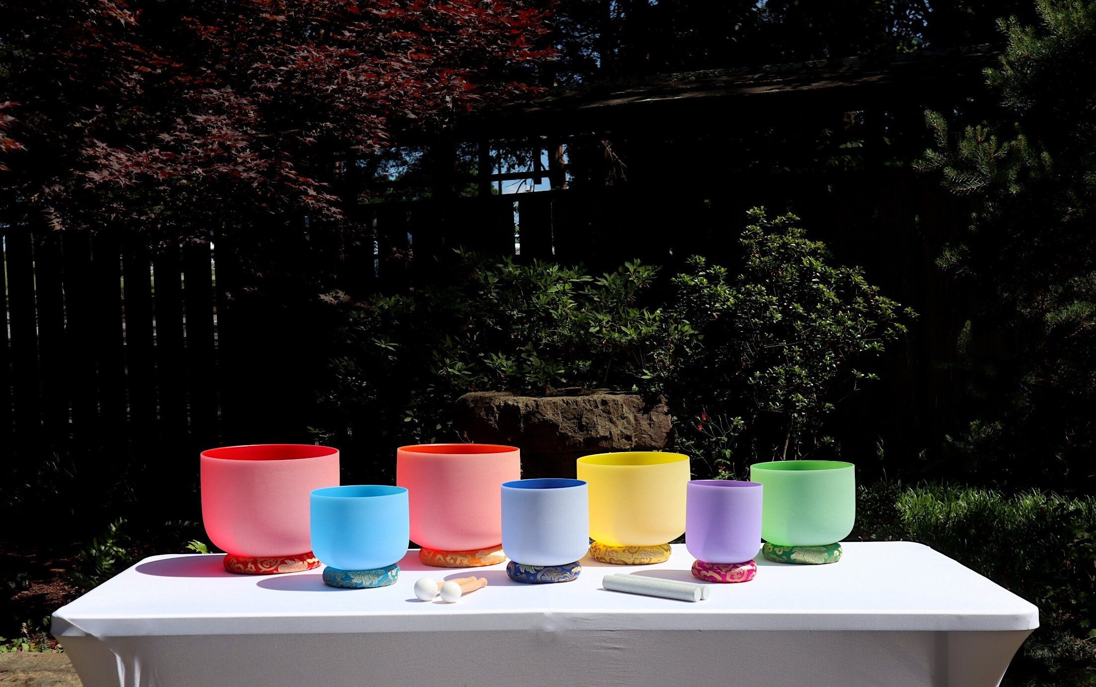 432Hz Chakra Singing Bowl Set with 2 Mallets, Suede Strikers & Accessories - Perfect Pitch for Meditation & Sound Healing | Includes Cushions & O-Rings